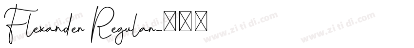 Flexander Regular字体转换